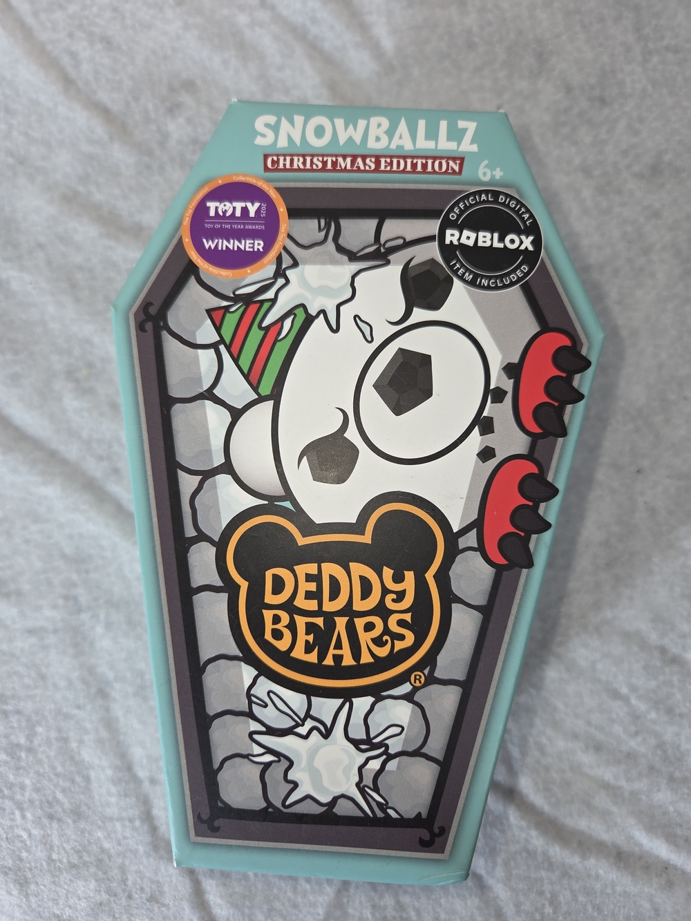 Snowballz Christmas Edition Stuffed Toy - Teal & Red